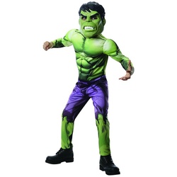 Rubie ́s Kostüm Comic Hulk, Gepolstertes Marvel Superheldenkostüm im Comic-Stil grün 128