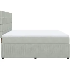 vidaXL Boxspringbett 180 x 200 cm Hellgrau