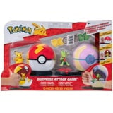 Jazwares Pokémon PKW3165 - Surprise Attack Game - Pikachu vs. Geckarbor, offizielles Spielset mit Figuren