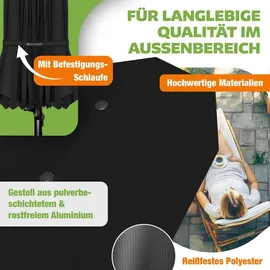 Kesser Doppelsonnenschirm 460 x 270 cm Schwarz