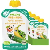 Erdbär Freche Freunde Bio Quetschie Apfel, Banane, Spinat & Gurke 100 g