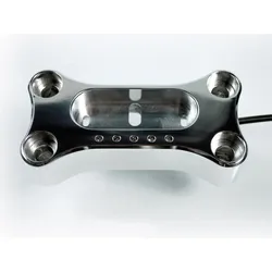 motogadget msm Metric Handle Bar Top Clamp zur Montage des motoscope mini, silber