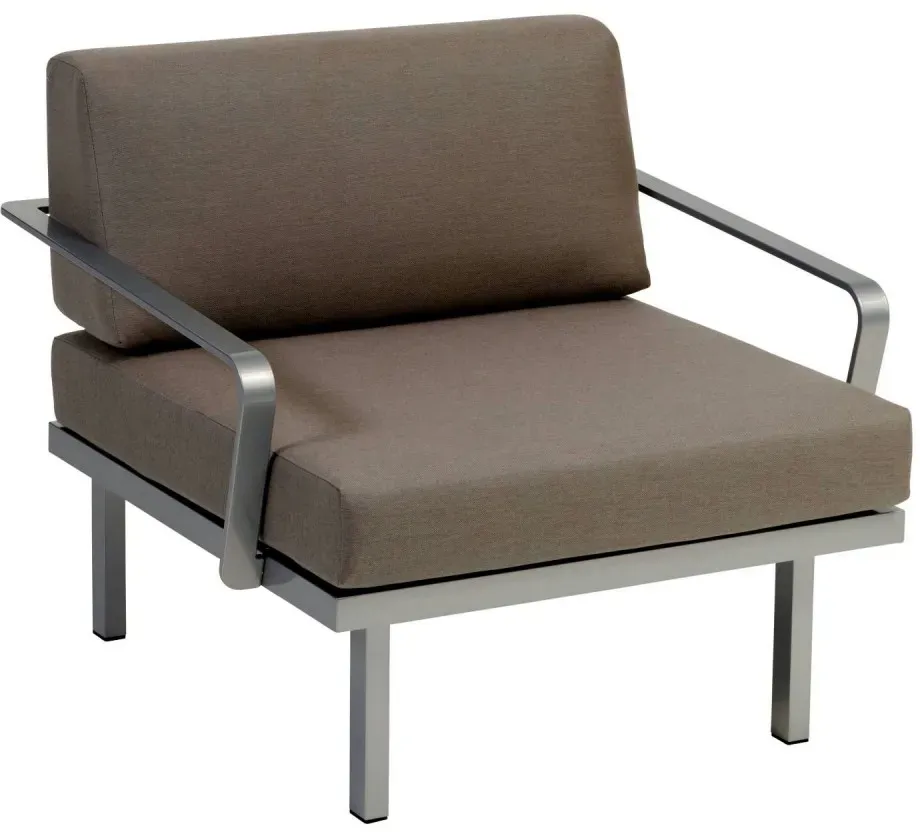 Sylt Alu Modul 75 x 84 cm Sessel - 08 - grau metallic D08 - burgund