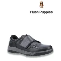 Herren Hush Welpen Wide Fit Leather Touch Fasten Schuh Fabian