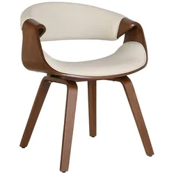 CLP Esszimmerstuhl Foley creme/Kunstleder