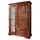 Massivmoebel24 Vitrine Akazie 110 x 45 x 155 cm Braun