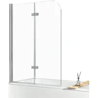 EMKE Emke, - 120x140cm Duschtrennwand für Badewanne Faltwand Duschabtrennung Badewannenaufsatz Nano Einfach-reinigung Beschichtung