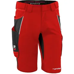 QUALITEX HIGH QUALITY WORKWEAR Qualitex Arbeitsshorts'IRON'' in rot/schwarz, Größe: 42 - modern kurze Arbeitshose - funktional-erweiterbar