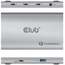 Club 3D ThunderboltTM 4 portabler 5-in-1 Hub mit Smart Power