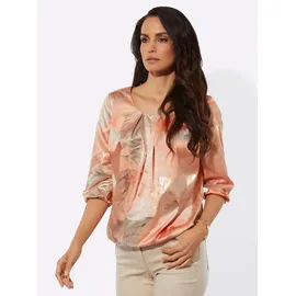 CREATION L Druck-Bluse ecru-apricot 40