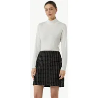Comma, Minirock Damen Kariert Schwarz/Silber 42