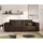 GREKPOL Schlafsofa mit Bettkasten 240x105 - Cord Braun Sofa mit schlaffunktion - Couch mit Schlaffunktion - Sofa 3 Sitzer - Wohnzimmer Couch - Schlafcouch
