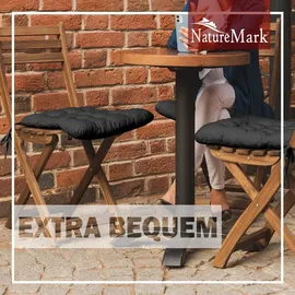 NatureMark Stuhlkissen 40 x 40 cm Schwarz