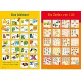 Nelson 55083 Mein Lernposter: 2er-Set Das Alphabet / Zahlen 1 - 20