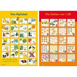 Nelson 55083 Mein Lernposter: 2er-Set Das Alphabet / Zahlen 1 - 20