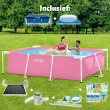 Intex – Schwimmbecken mit rechteckigem Rahmen – 220 x 150 x 60 cm – im Lieferumfang enthalten Accessoire CB97