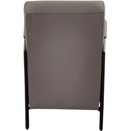 K+W Komfort & Wohnen Cocktailsessel K+W KOMFORT & WOHNEN, braun (sattel), B:62cm H:77cm T:83cm, Sessel, Cocktailsessel, mit bezogenen Armlehnen, Gestell in Metall schwarz Struktur