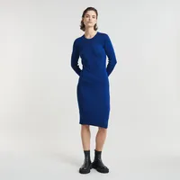 G-Star Plated Slim Strickkleid Mehrfarbig Blau M