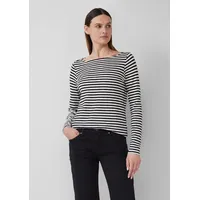 S.Oliver Langarmshirt mit Streifen Muster weiß XL (42)