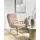 Beliani Schaukelsessel ESKELIN Bouclé 58 x 103 x 97 cm Beige mit Relaxfunktion