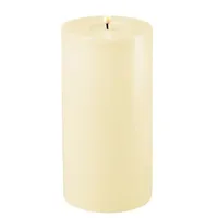 Deluxe Homeart LED Stumpenkerze 10 x 20 cm creme