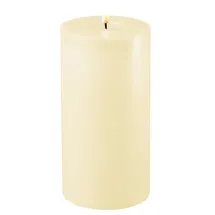 Deluxe Homeart LED Stumpenkerze 10 x 20 cm creme