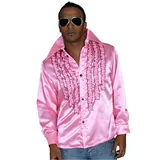 Marco Porta Faschingskostüme Ltd. & Co. KG Schlagerhemd rosa (L, Rosa) - L