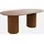 sweeek Ovaler Esstisch 100 x 76 x 100 cm schwarz