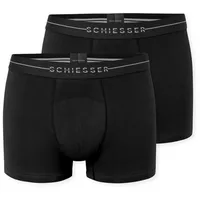 SCHIESSER Cotton Flex Boxershorts Schwarz XL 2er Pack
