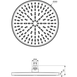 Ideal Standard Idealrain Kopfbrause Ø 26 cm (BE221AA)