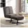 Homcom Relaxsessel mit Hocker drehbar Leinenoptik 68 x 93 x 91 cm Dunkelgrau