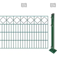 Arvotec Doppelstabmattenzaun »EASY 80 zum Aufschrauben "Karo" mit Zierleiste«, Zaunhöhe 80 cm, Zaunlänge 2 - 60 m 90549856-0 dunkelgrün H/L: 80 cm x 44 m