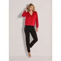 Madeleine Strickjacke Eleganter Cardigan mit V-Ausschnitt Rot 36
