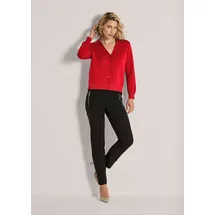 Madeleine Strickjacke Eleganter Cardigan mit V-Ausschnitt Rot 36