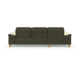 sit&more Ecksofa SIT & MORE "Westham L-Form", grün (lindgrün), B:275cm H:88cm T:172cm, 100% Polyester, Sofas, Ecksofa, mit Recamiere, mit oder ohne Bettfunktion, Bettkasten, Füße Eiche