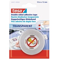 Tesa Doppelseitiges Klebeband Transparent x B) 10m x 12mm 1St.