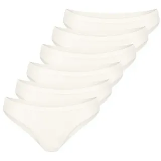 sloggi Minislip 6er Pack GO Daily Cotton (Spar-Set) Mini Slip - Baumwolle - Atmungsaktiv - Natürliche Materialien weiß S