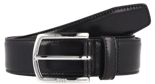 Boss Claus Gürtel Leder 105 cm schwarz