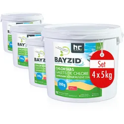 4x 5 kg  Chlortabs 200g langsam löslich im Eimer