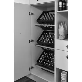 Impuls Küchen Seitenschrank Prag 60 x 205,1 x 57,6 cm Grau