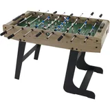 Mendler Tischkicker London, Kicker Kickertisch Tischfussball, klappbar 84x121x105 ~ natur