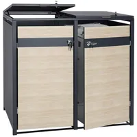 MCW Mülltonnenverkleidung MCW-J82 117 x 132 x 80 cm braun