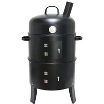 highfeld BBQ Smoker rund mit Grill und Ofen