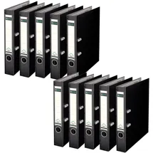Leitz Qualitäts-Ordner DIN A4 5 cm Schwarz 10 St.