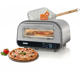Unold Luigi Pizzaofen elektrisch 450 °C mit Pizzastein & Pizzaschieber Aluminium