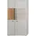 hom'in Highboard 83,3 x 154,1 x 37,4 cm Hellgrau / Silber