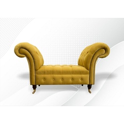 JVmoebel Chesterfield-Sessel, Chesterfield Sessel 1,5 Sitzer Design gelb