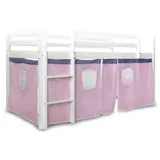 Homestyle4u Bettumrandung Rosa für Kinderhochbett 1517