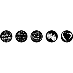 Showtec Season Gobo-Set für ACT Profile 50 WW - Gobos von 5 Jahreszeiten (Geburtstag, Weihnachten, Halloween, Karneval und Liebe)