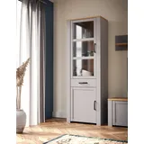 Forte Highboard Bohol 71,7 x 205,4 x 42 cm Grau / Mehrfarbig